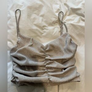 Princess Polly Shimmering Silver Camisole